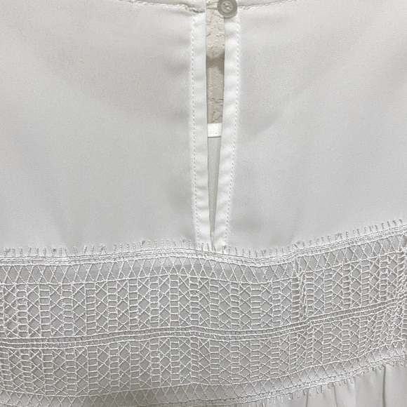 Sugar Lips White Stiff Crochet edging top - Sz M - Picture 7 of 10